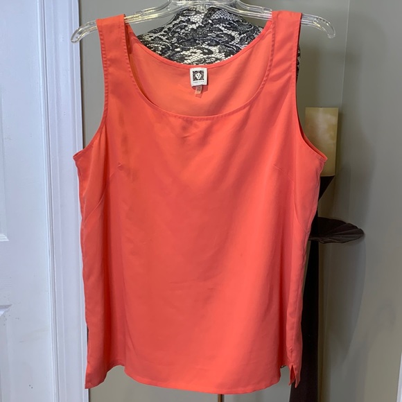 EUC Anne Klein Salmon Minimalist Suit Top, 14 - Picture 1 of 6
